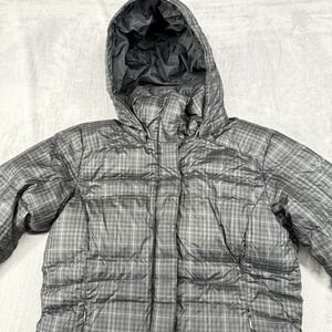 Columbia Gray Plaid Women's Hooded Jacket